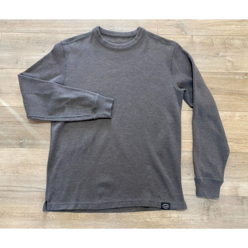 Filson Crewneck Sweatshirt Thermal Mens M Heather Gray Heritage Workwear Seattle